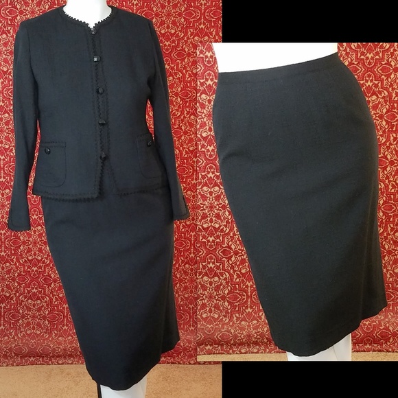 HERBERT GROSSMAN Dresses & Skirts - HERBERT GROSSMAN black skirt suit  14